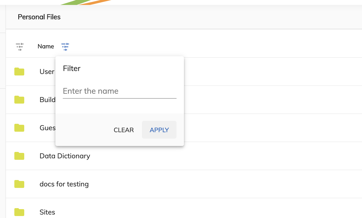 DocumentList Filtering