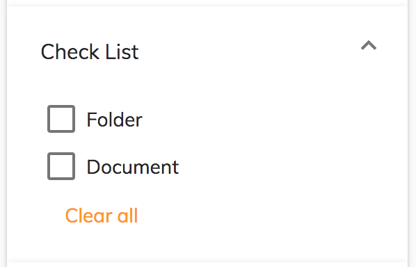 Check list widget screenshot