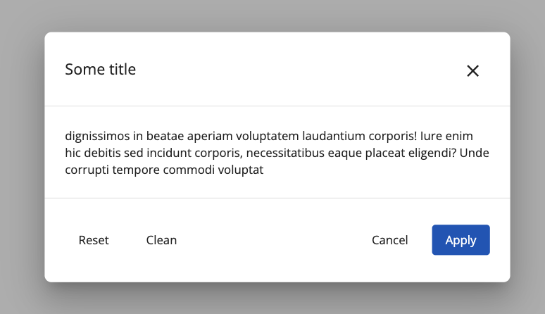 Dialog with additional buttons