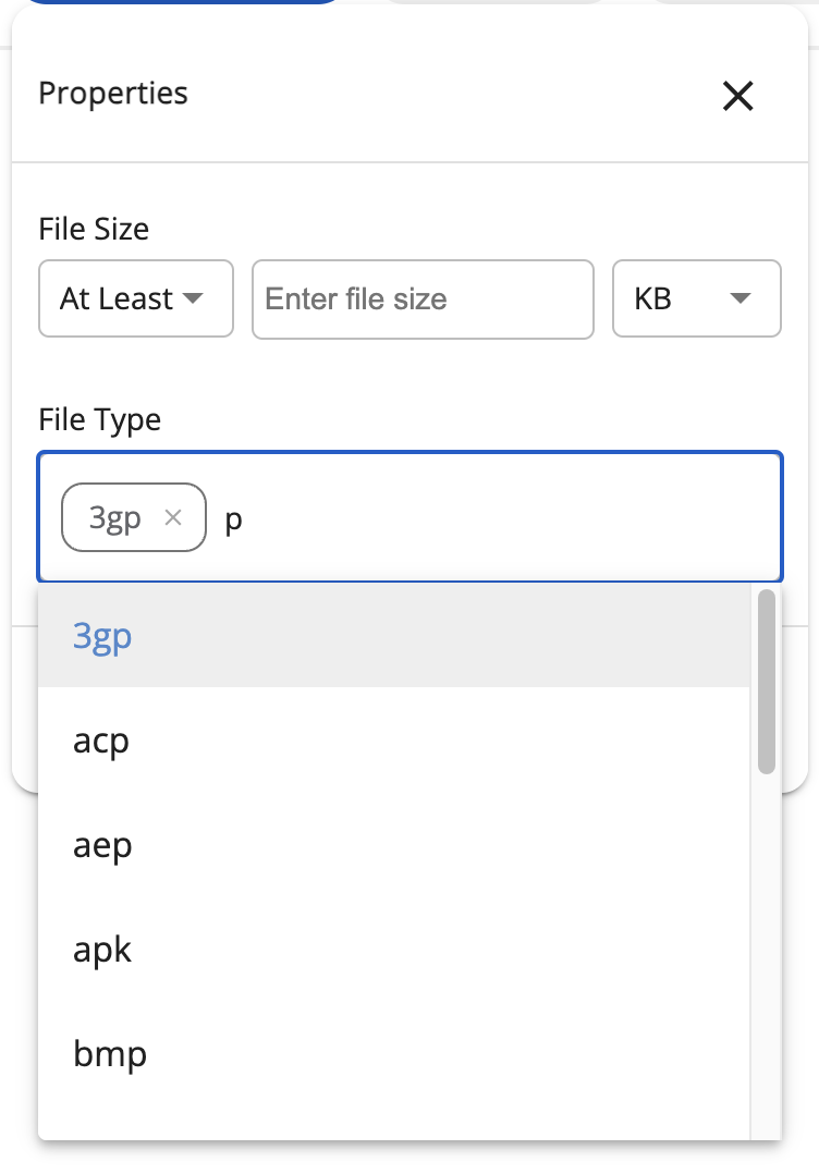 Search Properties