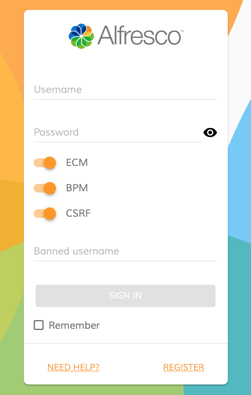 Login with custom content