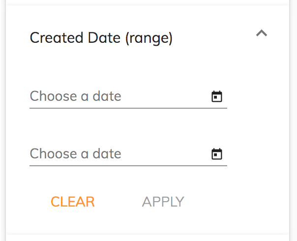 Date Range Widget