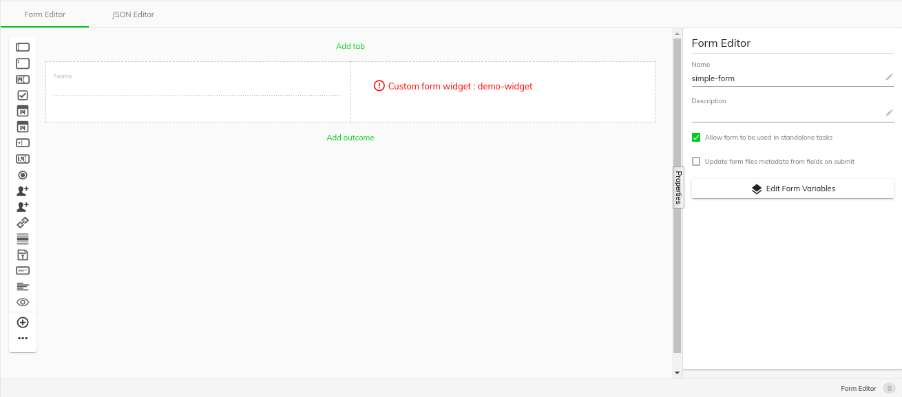 custom form widget form