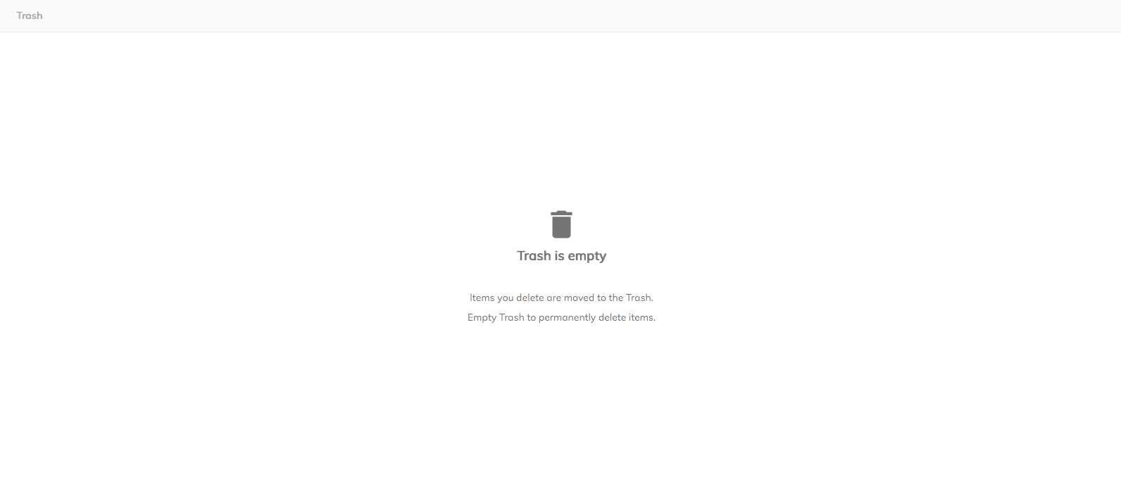 Trashcan screen