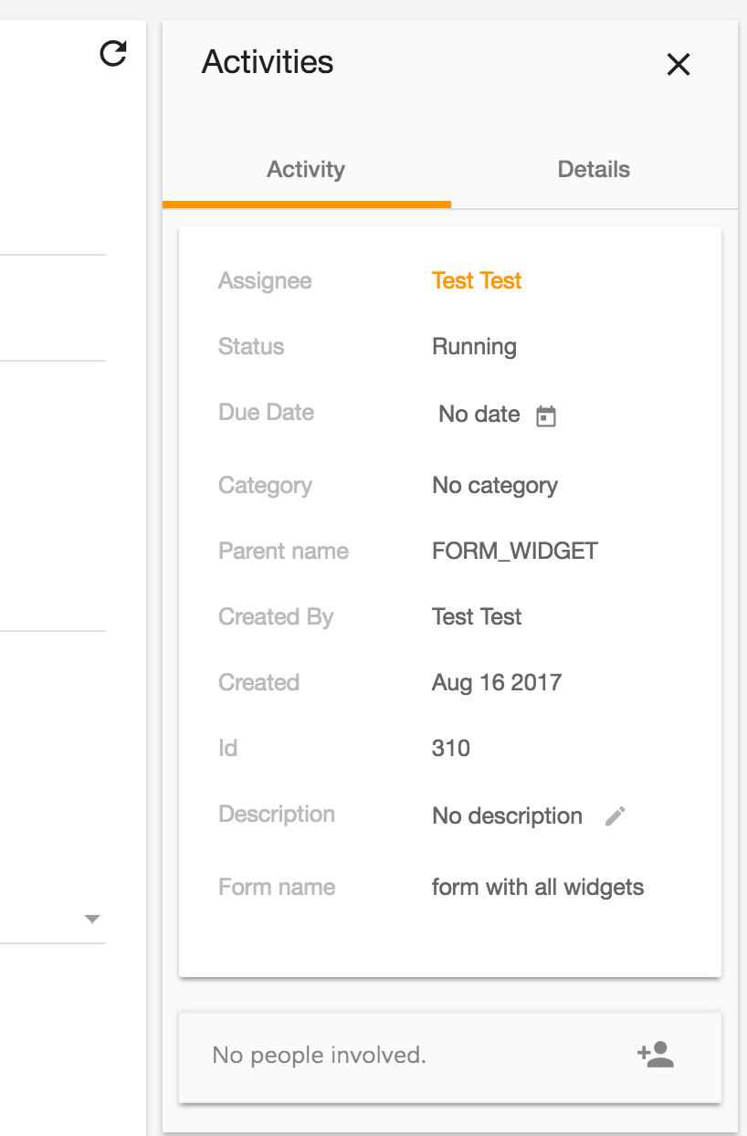 Info drawer screenshot