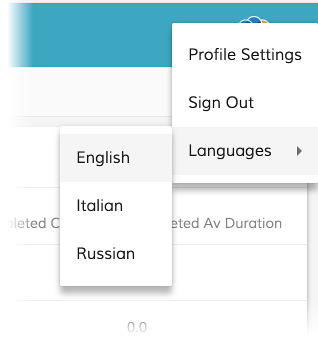 Nested Language Menu screenshot