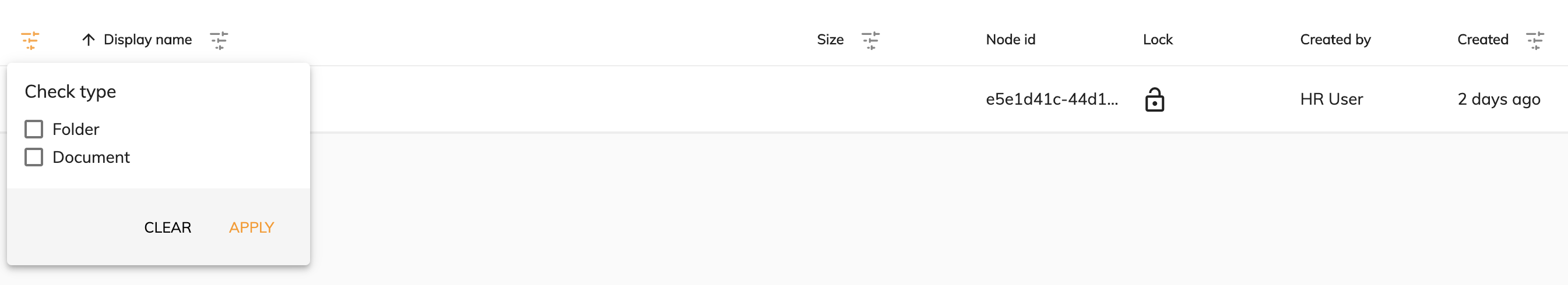 Header filters