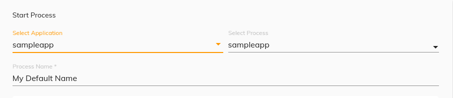 Start process with selected application