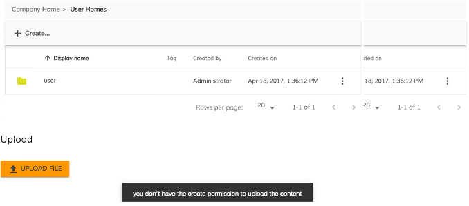 Upload notification message