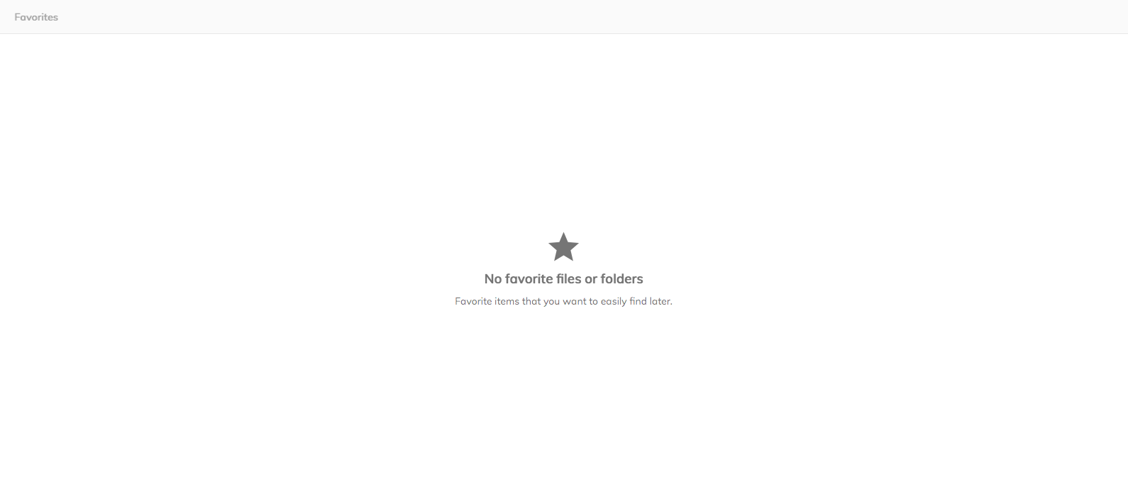 Favorites screen
