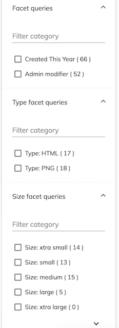 Grouped Facet Queries