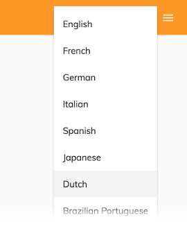 Language Menu screenshot