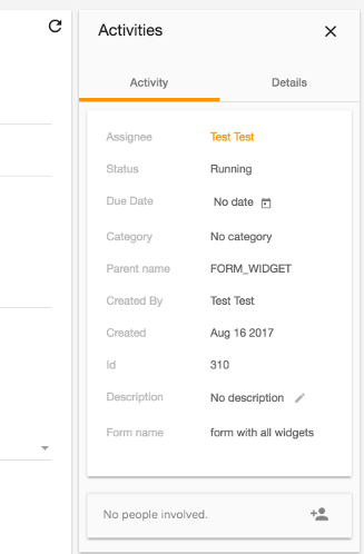 Info drawer screenshot