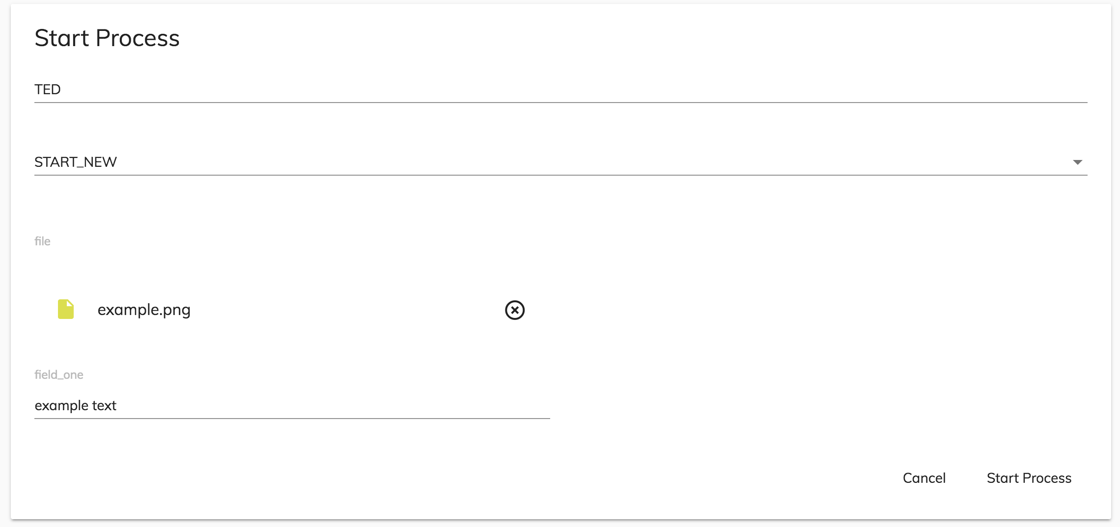 Start process load file