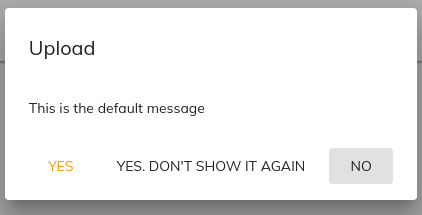 Confirm dialog